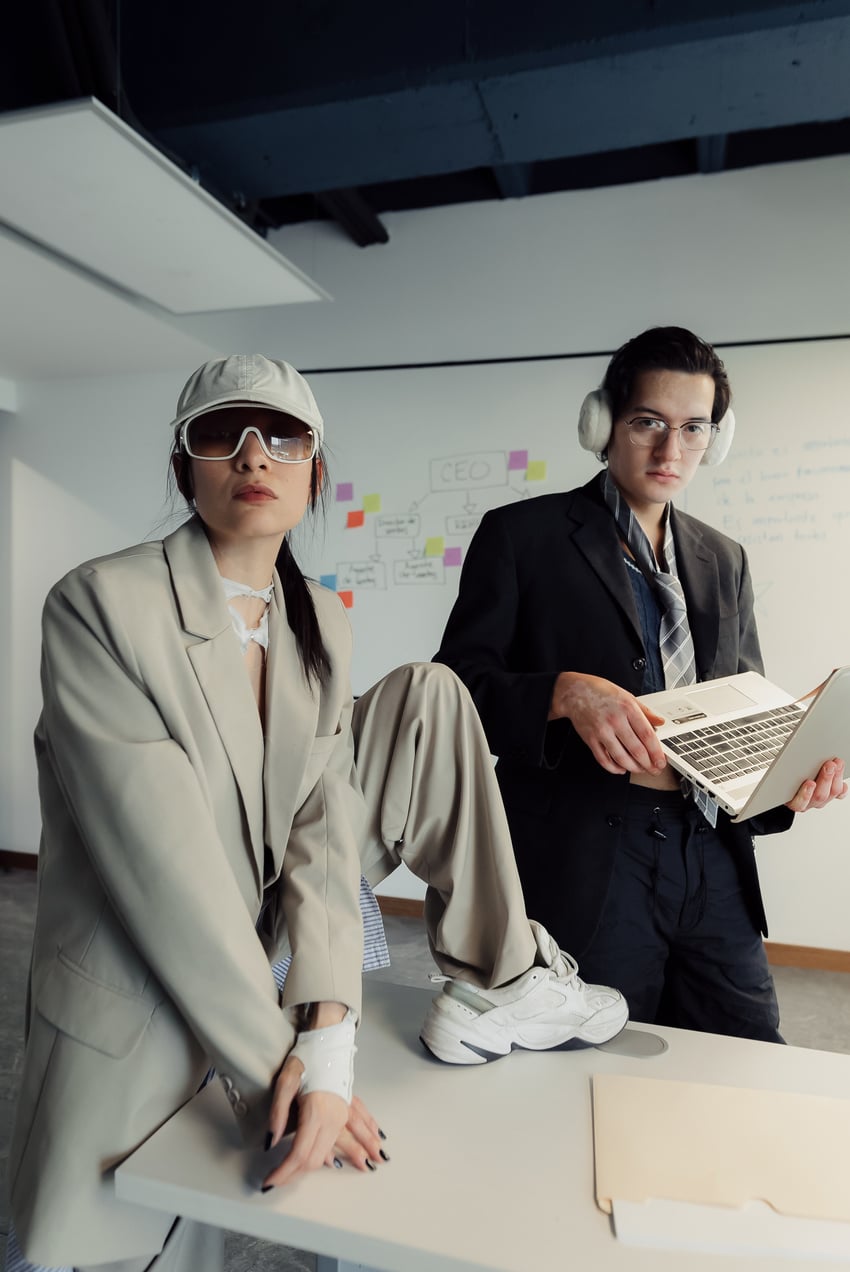 Minimal Fashion Office Stylish Workers in the Office